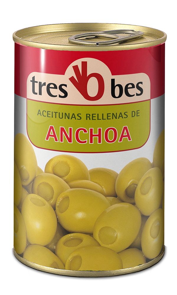 Aceitunas Tres Bes Rellena Anchoa